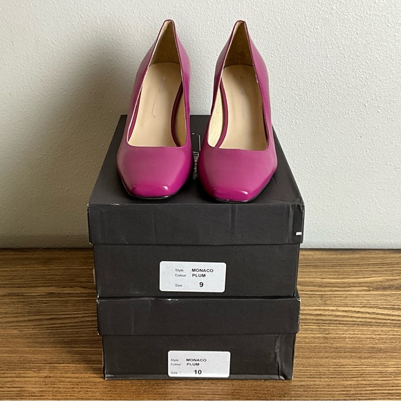 Intentionally Blank Monaco Plum Leather Pump, New in Box - Picture 11 of 11